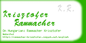 krisztofer rammacher business card